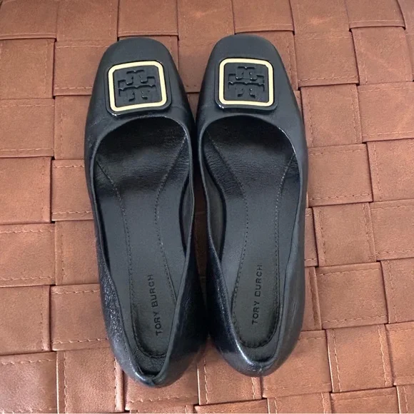 Tory Burch Georgia Leather Pumps Black 1918 Womens Shoes Size 7 - Picture 8 of 12
